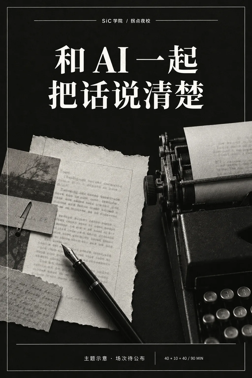 和 AI 一起把话说清楚主题海报